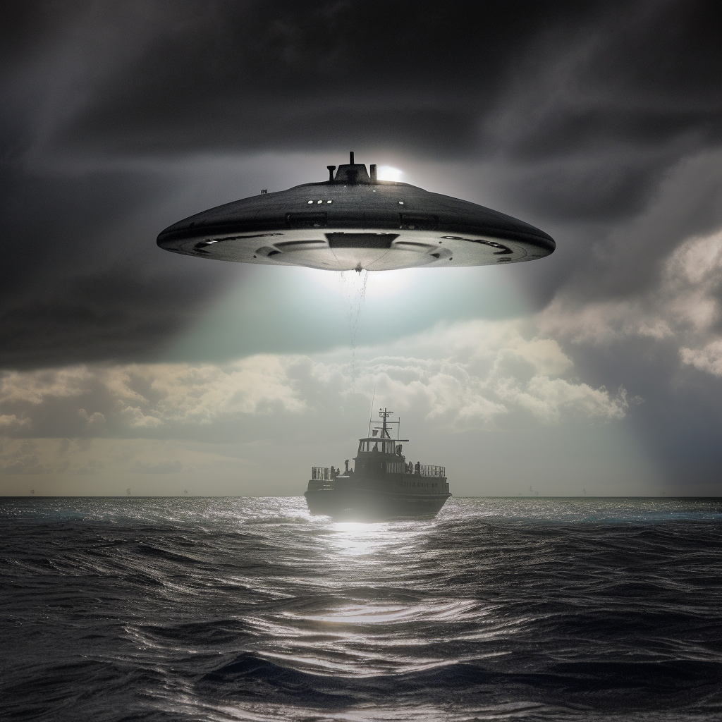 alien abduction over the Bermuda Triangle