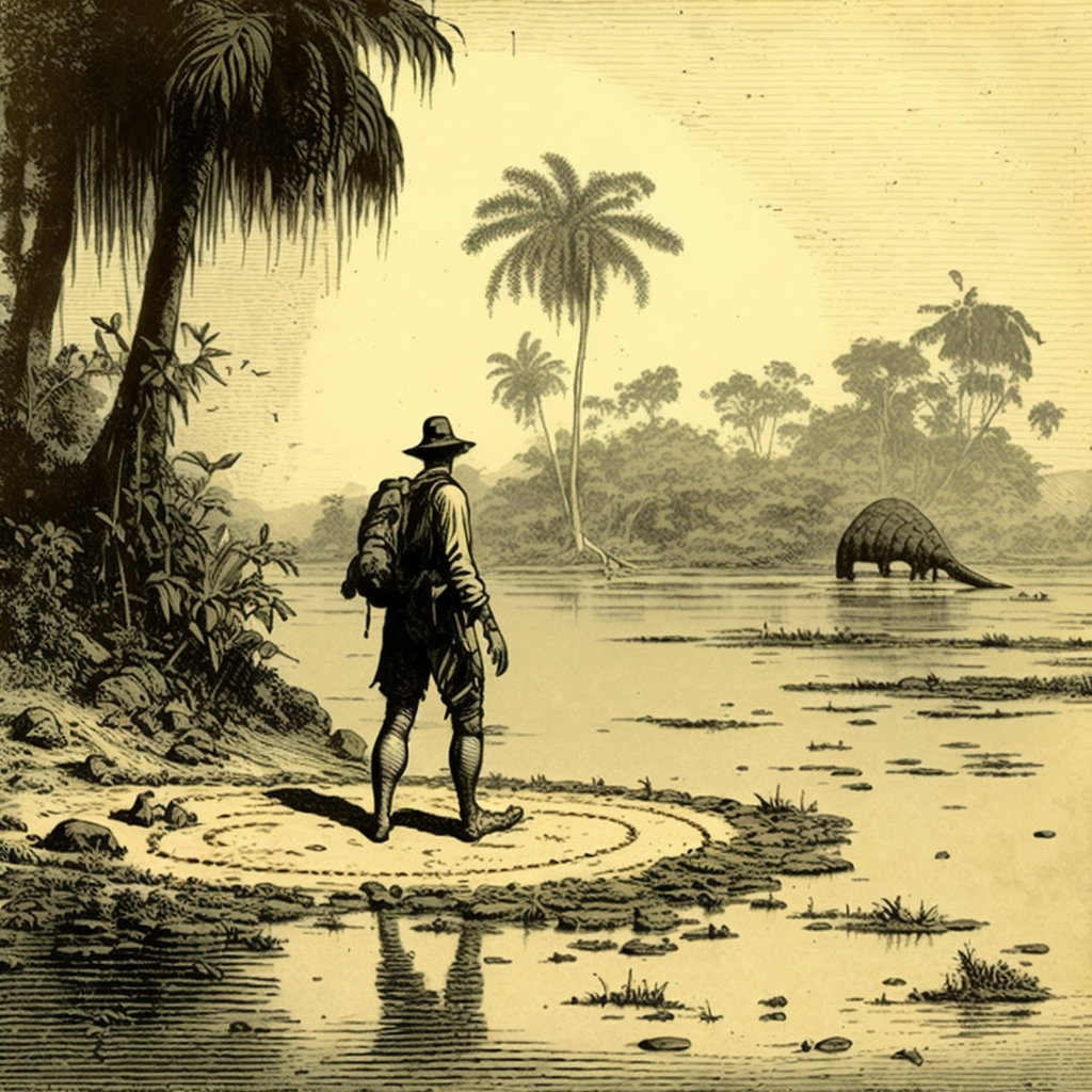 One of the first Westerners to report on the Mokele-Mbembe was a French missionary named Liévin-Bonaventure Proyart in 1776. 

He described seeing enormous footprints measuring approximately one meter in diameter with claw marks in the Congo River region.