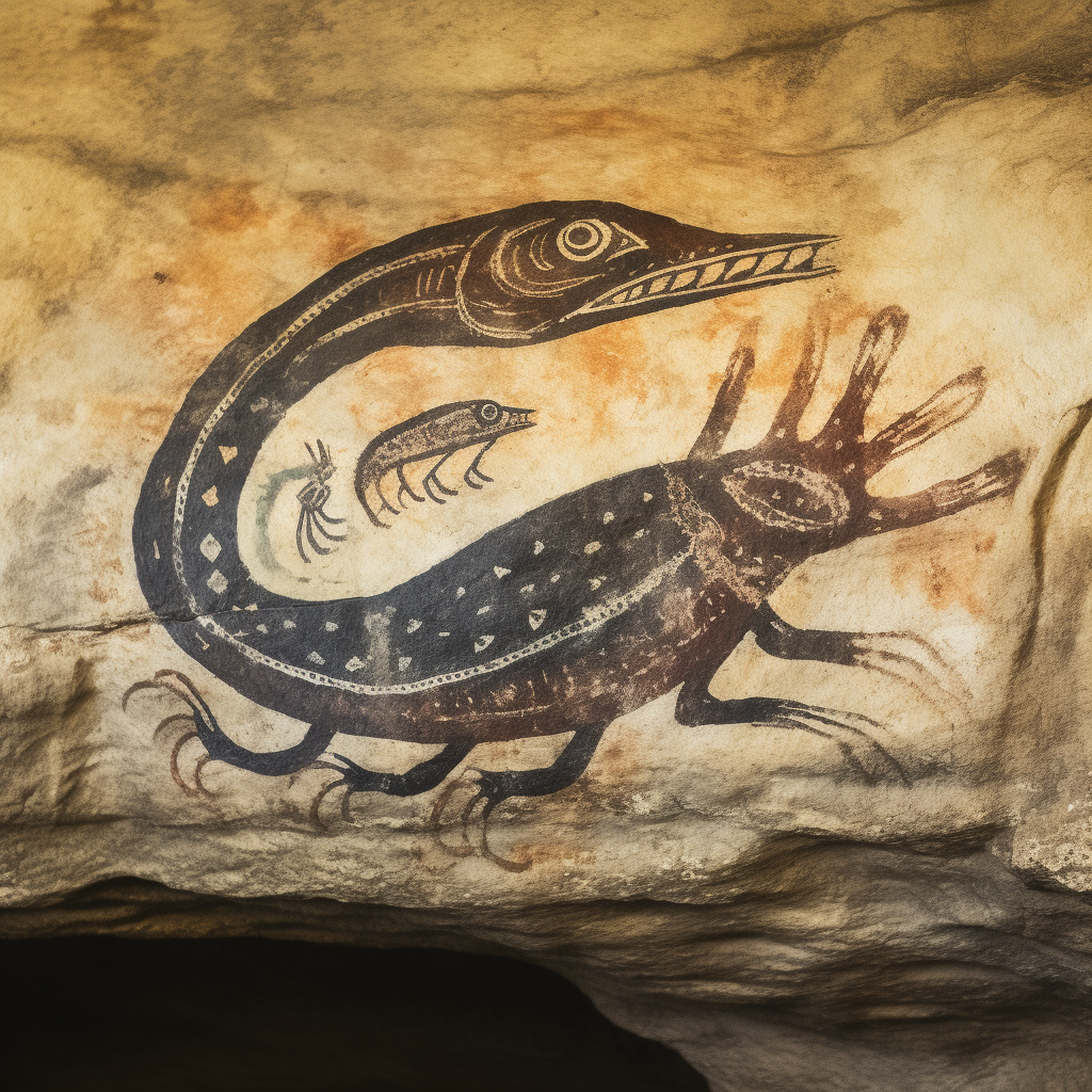 Inkanyamba african cave painting